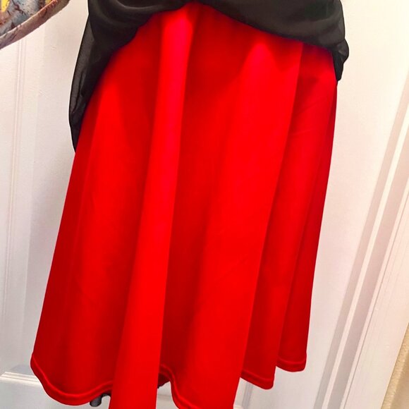 Jessica Howard Beaded/Sequins Waistline-Black Sheer/Red Lining-Size 12P-Formal - Picture 9 of 15